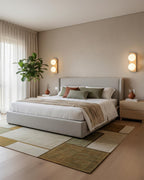 Travertine Wall Light with Frosted Globes – view 6 | BROKLEN