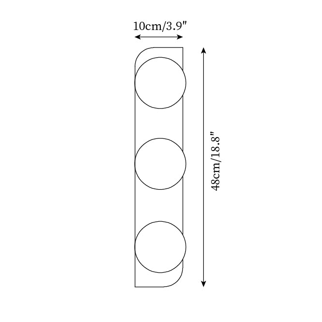 Travertine Wall Light with Frosted Globes – view 21 | BROKLEN