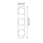 Travertine Wall Light with Frosted Globes – view 21 | BROKLEN