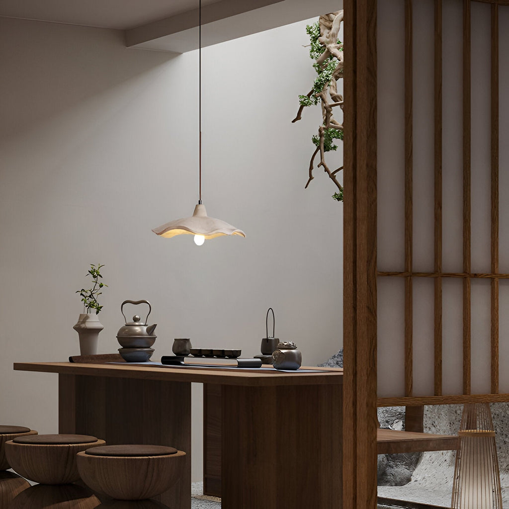 Flower-Shaped Cement Pendant Light – Wabi-Sabi – view 13 | BROKLEN