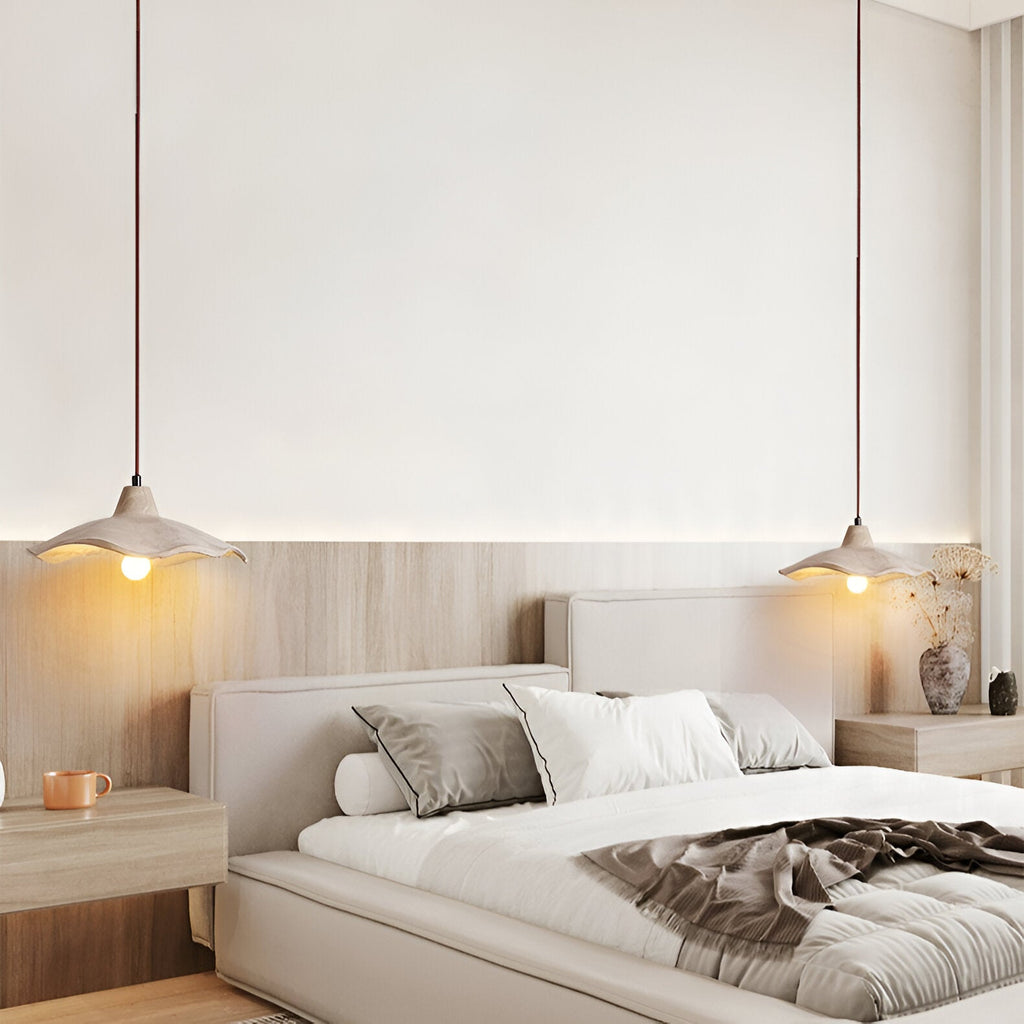 Flower-Shaped Cement Pendant Light – Wabi-Sabi – view 14 | BROKLEN