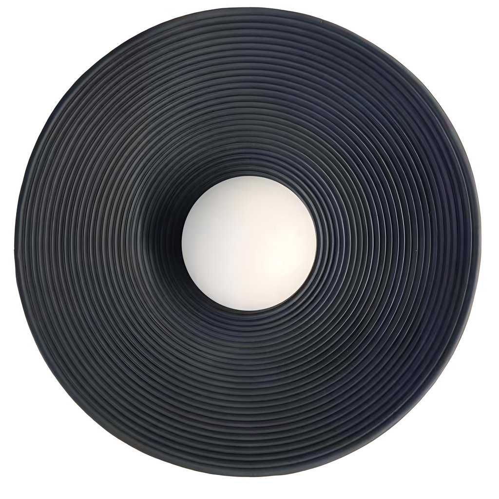 Retro Japandi Round Resin Wall Light – view 5 | BROKLEN