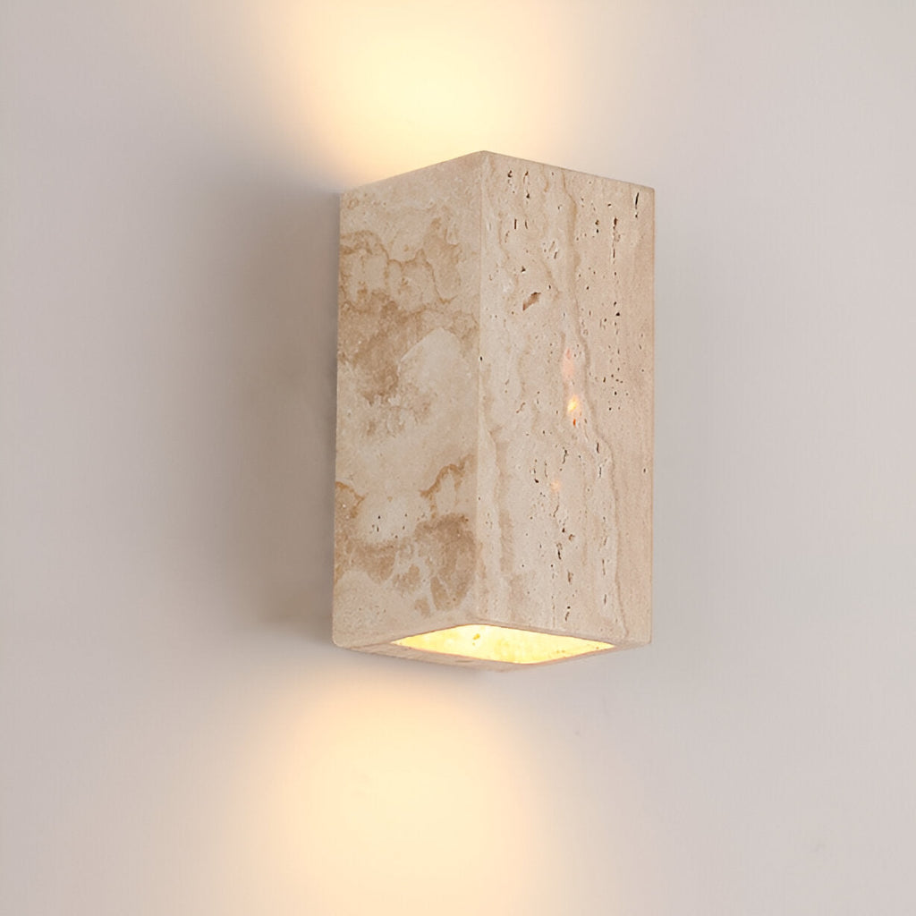 Japandi Travertine Up & Down Wall Light – Indoor & Outdoor – view 7 | BROKLEN