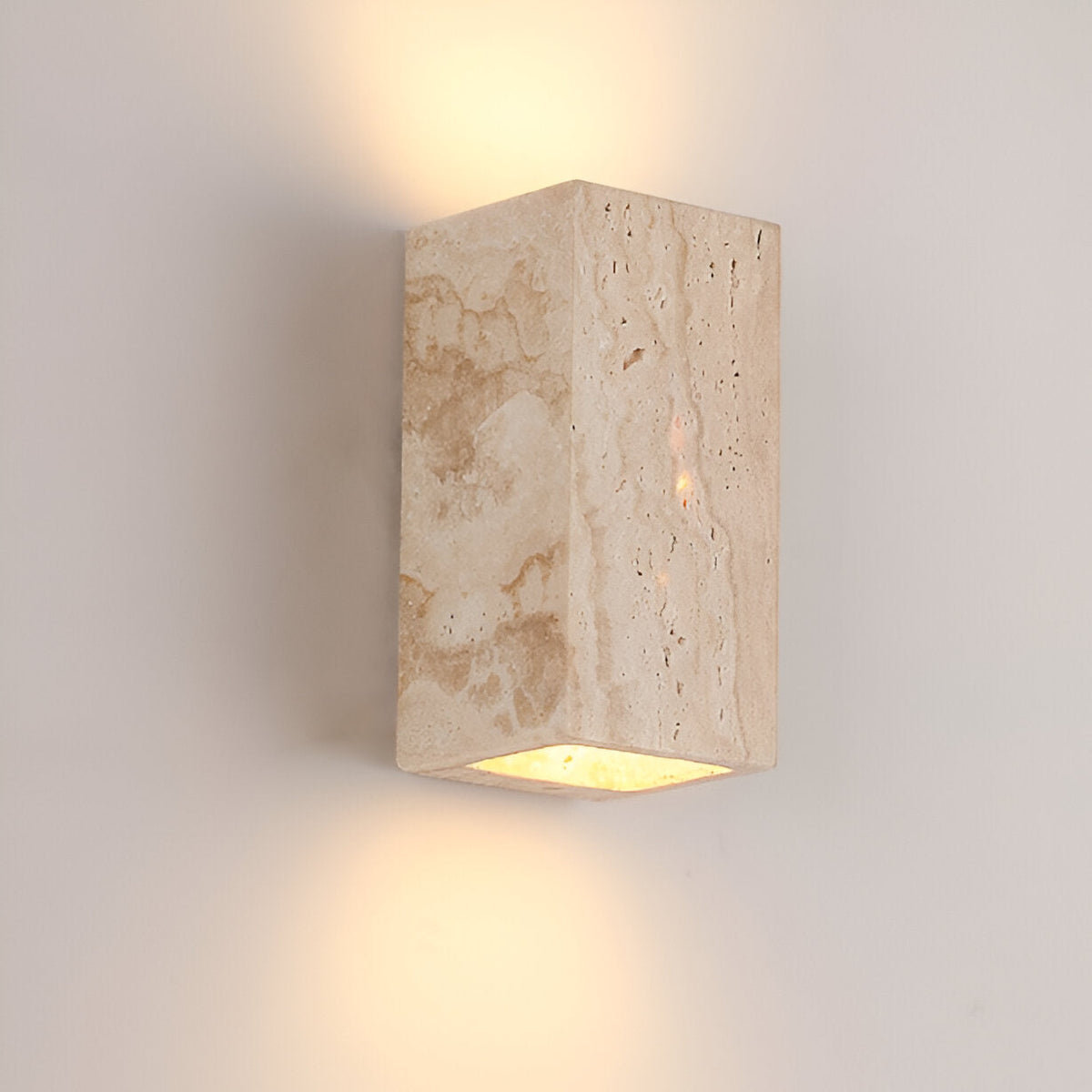 Japandi Travertine Up & Down Wall Light – Indoor & Outdoor – view 7 | BROKLEN