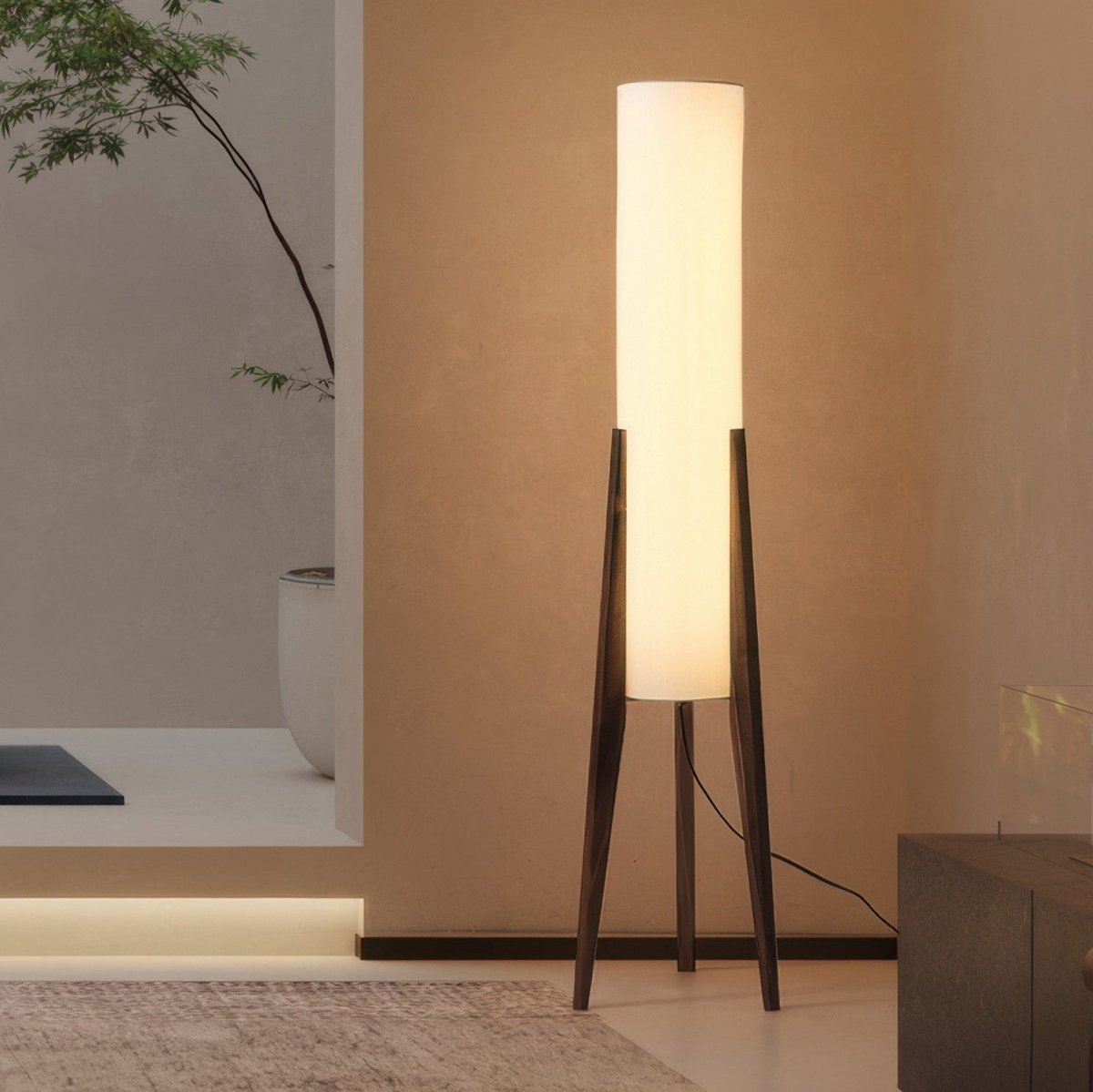 Japandi Walnut Floor Lamp – Solid Wood – view 8 | BROKLEN