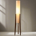 Japandi Walnut Floor Lamp – Solid Wood – view 10 | BROKLEN