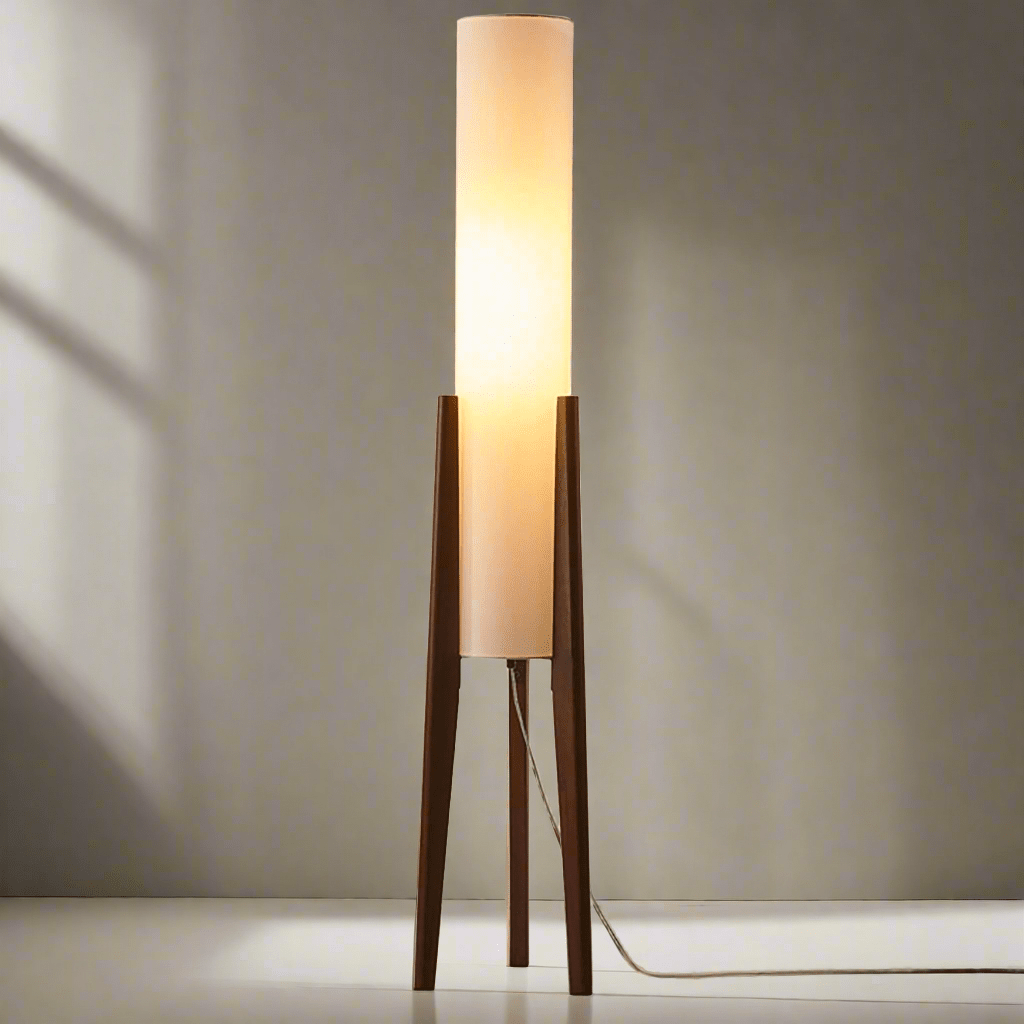 Japandi Walnut Floor Lamp – Solid Wood – view 10 | BROKLEN
