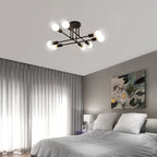 Modern Sputnik Semi-Flush Mount Chandelier – view 3 | BROKLEN