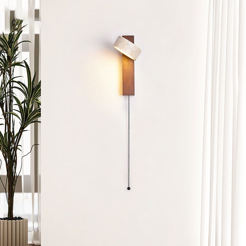 Adjustable Travertine & Wood Wall Light – view 13 | BROKLEN