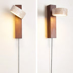 Adjustable Travertine & Wood Wall Light – view 4 | BROKLEN