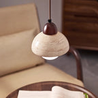 Mushroom Stone Pendant Light – view 2 | BROKLEN