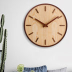 Walnut Wood Minimalist Silent Wall Clock – view 3 | BROKLEN