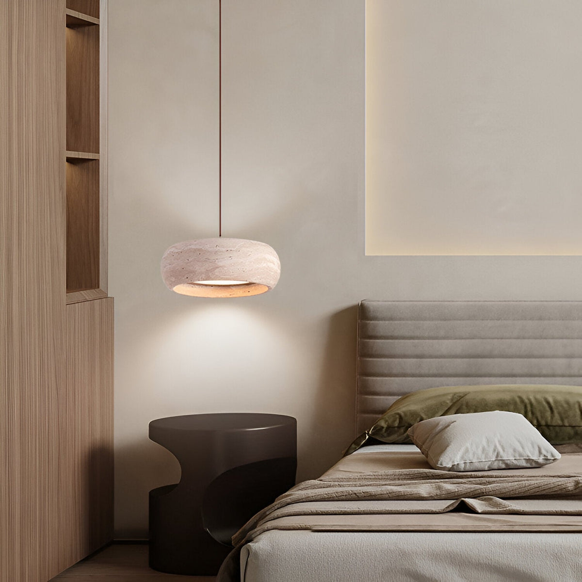 Wabi-Sabi Travertine Pendant Light – view 7 | BROKLEN