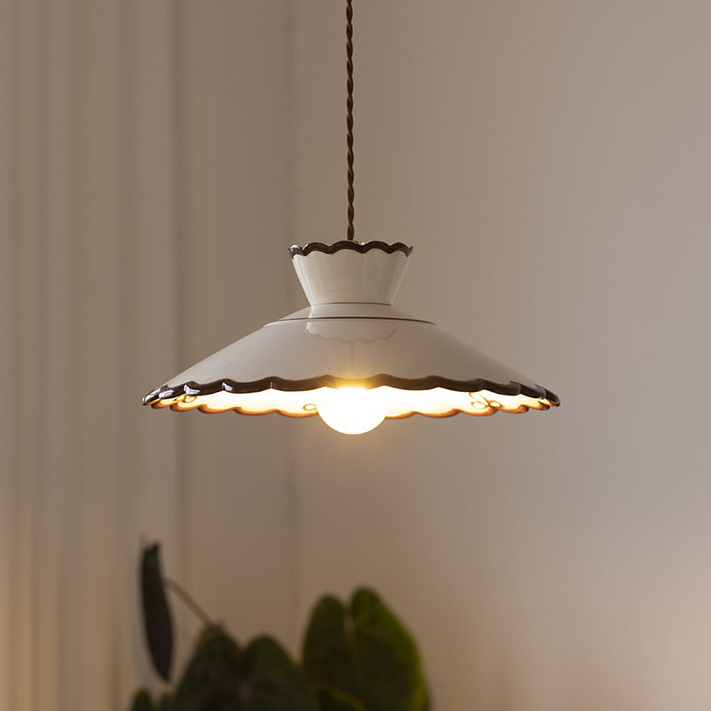 Vintage Ceramic Pendant Light – view 2 | BROKLEN