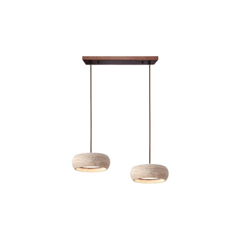 Wabi-Sabi Travertine Pendant Light – view 2 | BROKLEN