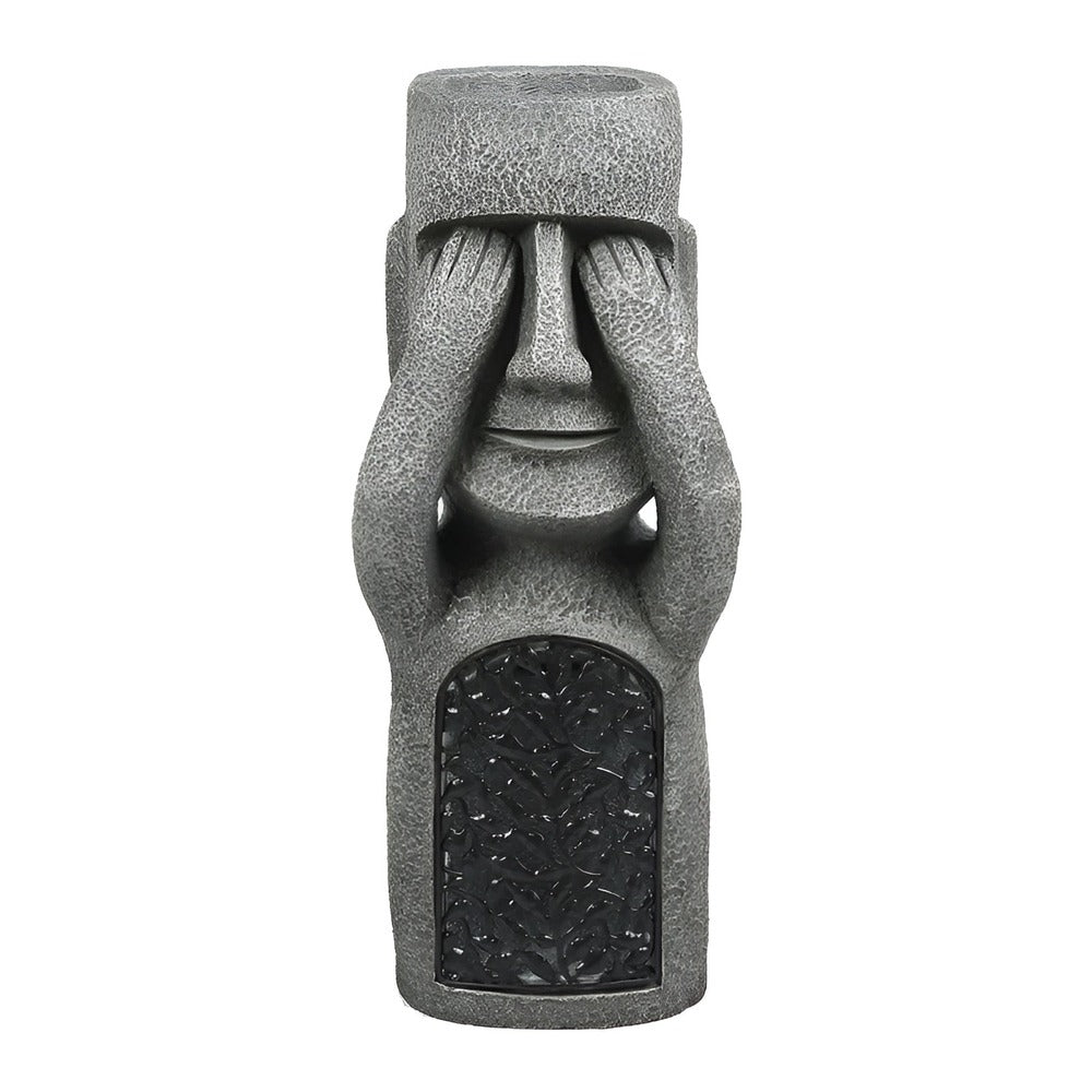 Solar Easter Island Head Garden Statues – view 3 | BROKLEN