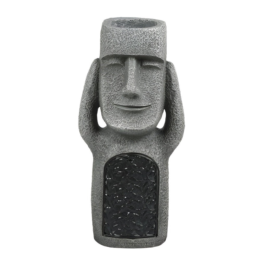 Solar Easter Island Head Garden Statues – view 4 | BROKLEN