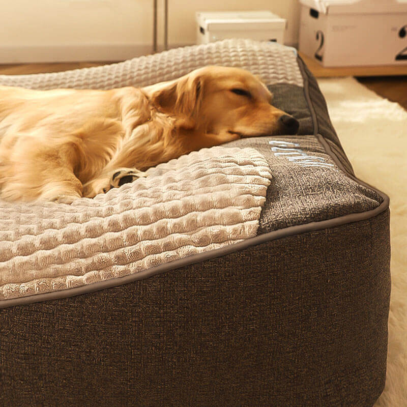 Orthopedic Dog Bed | Plush Polyester | XL, XXL & 3XL | Hand Washable | Brown & Grey | BROKLEN - view 16