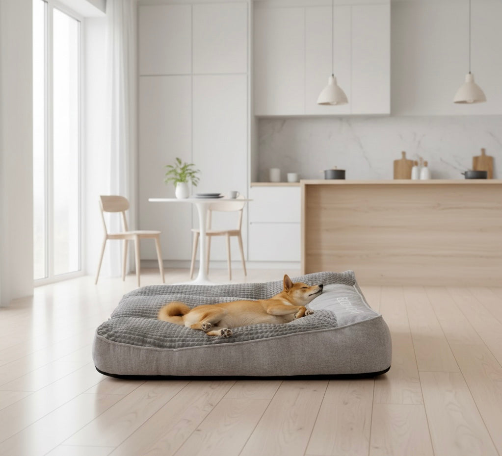 Orthopedic Dog Bed | Plush Polyester | XL, XXL & 3XL | Hand Washable | Brown & Grey | BROKLEN - view 4