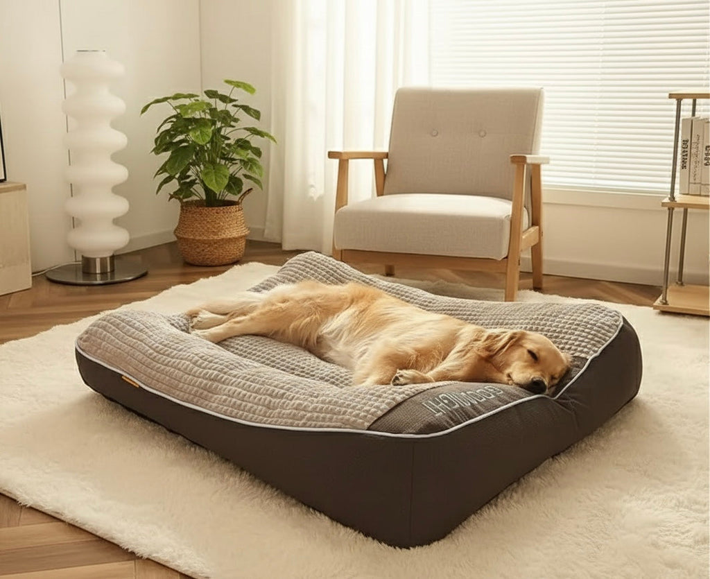 Orthopedic Dog Bed | Plush Polyester | XL, XXL & 3XL | Hand Washable | Brown & Grey | BROKLEN - view 7