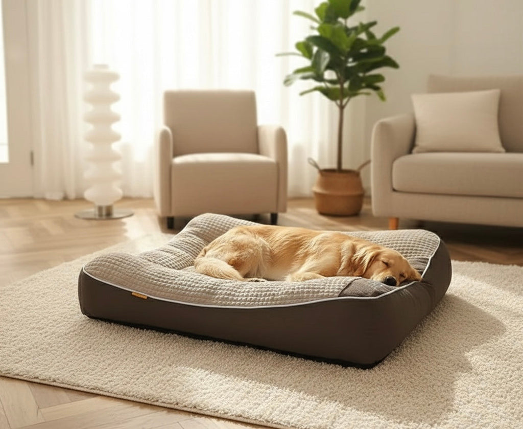 Orthopedic Dog Bed | Plush Polyester | XL, XXL & 3XL | Hand Washable | Brown & Grey | BROKLEN - view 8