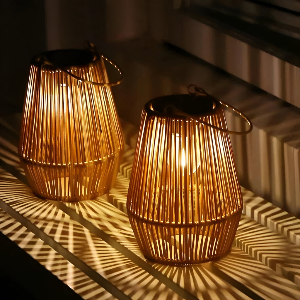 Solar Bamboo-Style Outdoor Lantern – view 8 | BROKLEN
