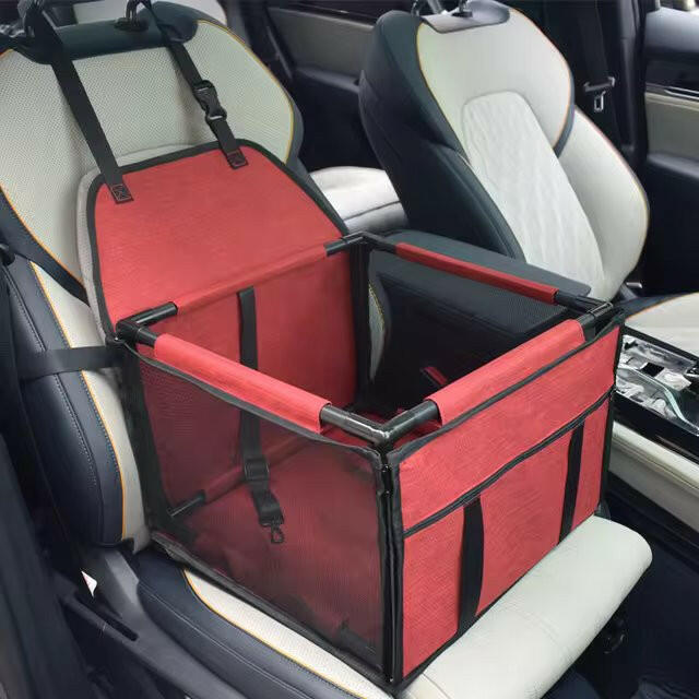 Elevated Dog Car Seat – Side Storage Pockets & Adjustable Straps for Small Dogs | BROKLEN - view 4