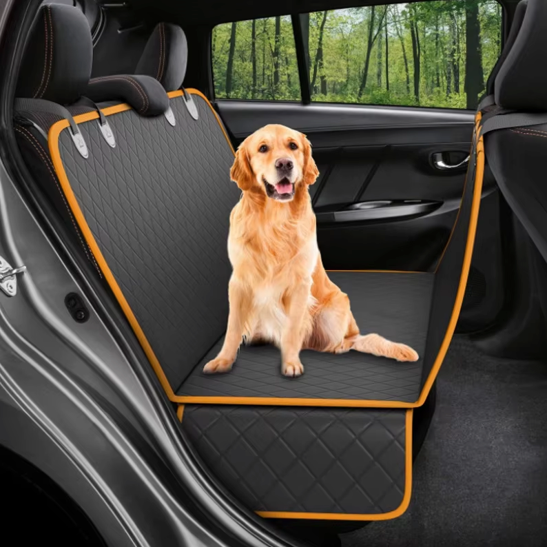 5-Layer Waterproof Dog Car Seat Cover – Hammock Mode, Side Flaps & Seatbelt Openings | BROKLEN