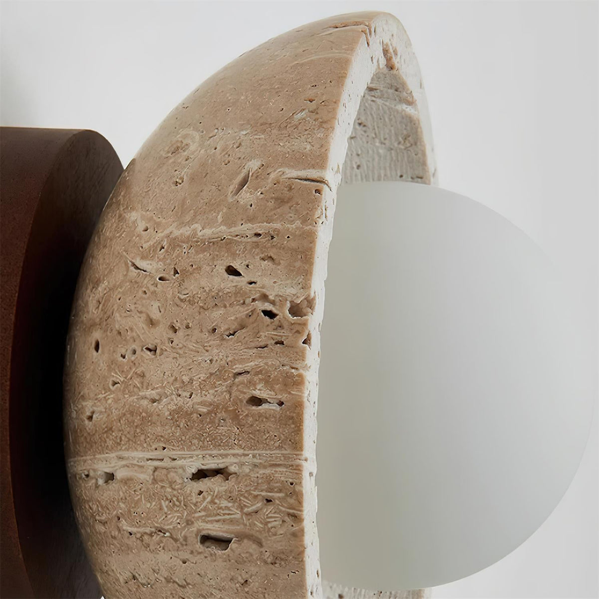Travertine Ceiling Spotlight with Glass Globe – E27 – view 5 | BROKLEN
