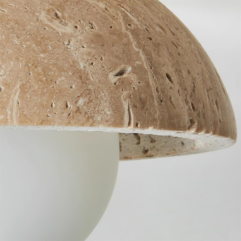 Travertine Ceiling Spotlight with Glass Globe – E27 – view 6 | BROKLEN