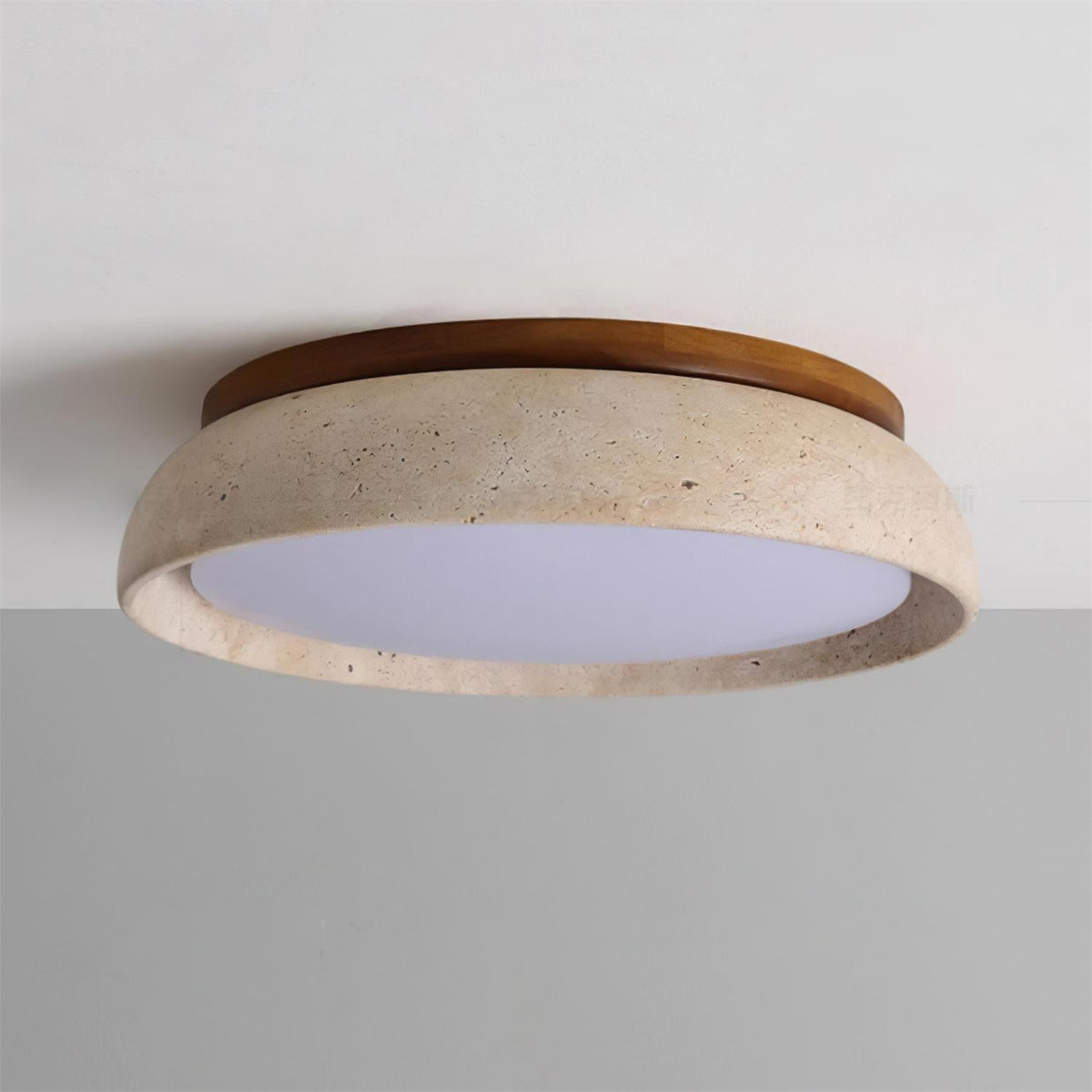 Travertine LED Ceiling Light – Japandi – view 7 | BROKLEN