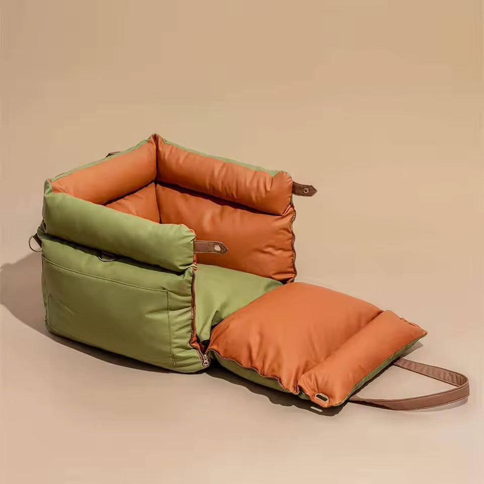 Plush Dog Car Seat with Safety Belt | Water-Repellent | 55x50x45cm | Lightweight & Portable | BROKLEN - view 13