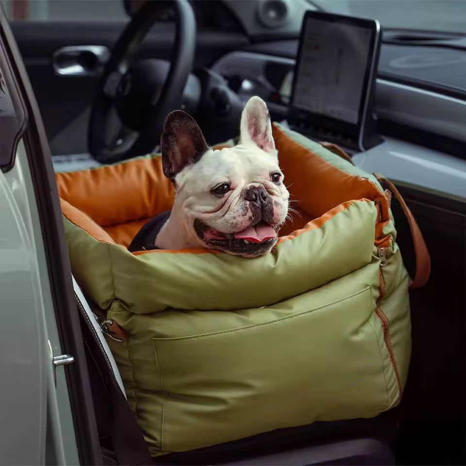 Plush Dog Car Seat with Safety Belt | Water-Repellent | 55x50x45cm | Lightweight & Portable | BROKLEN - view 19
