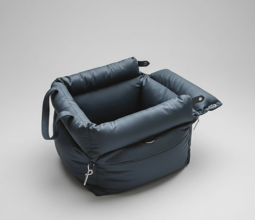Plush Dog Car Seat with Safety Belt | Water-Repellent | 55x50x45cm | Lightweight & Portable | BROKLEN - view 6