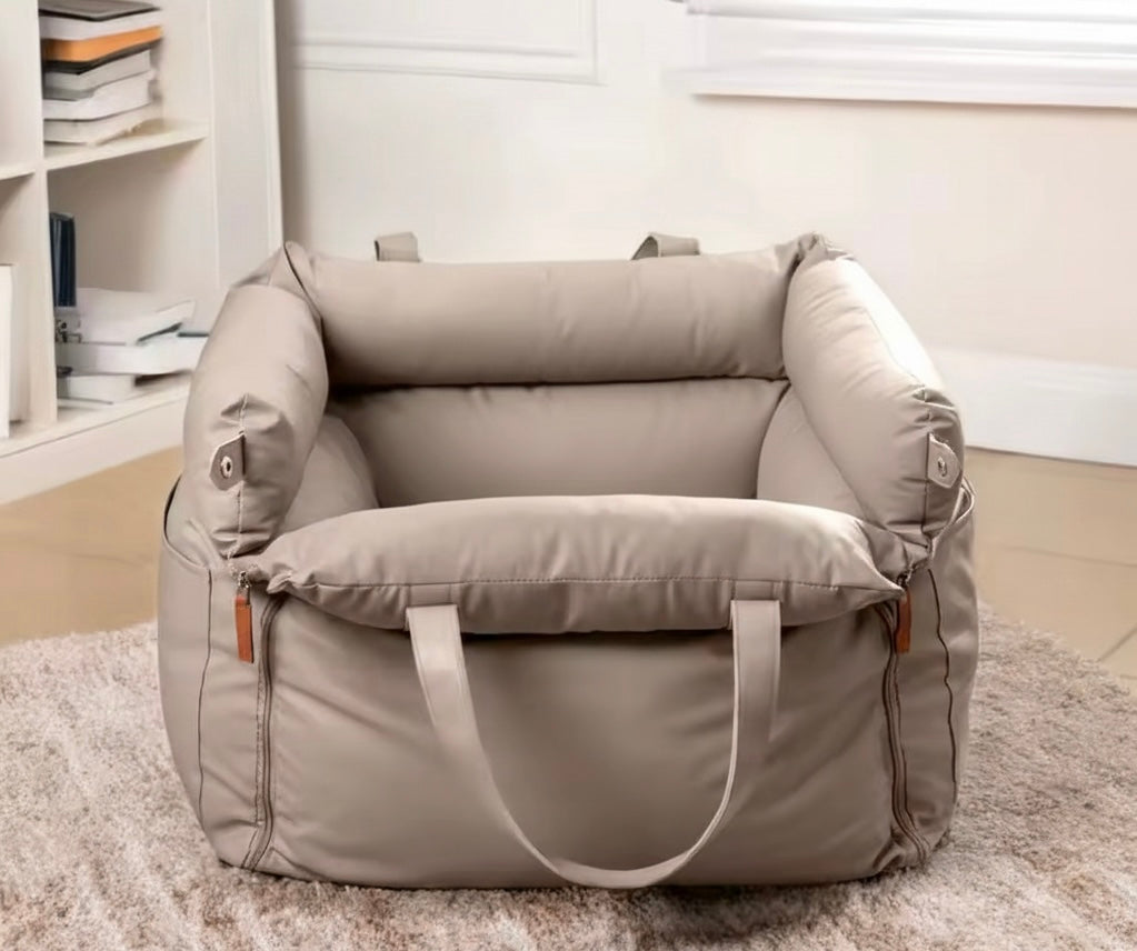 Plush Dog Car Seat with Safety Belt | Water-Repellent | 55x50x45cm | Lightweight & Portable | BROKLEN - view 8