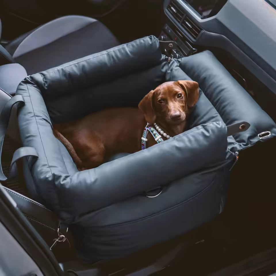 Plush Dog Car Seat with Safety Belt | Water-Repellent | 55x50x45cm | Lightweight & Portable | BROKLEN - view 10