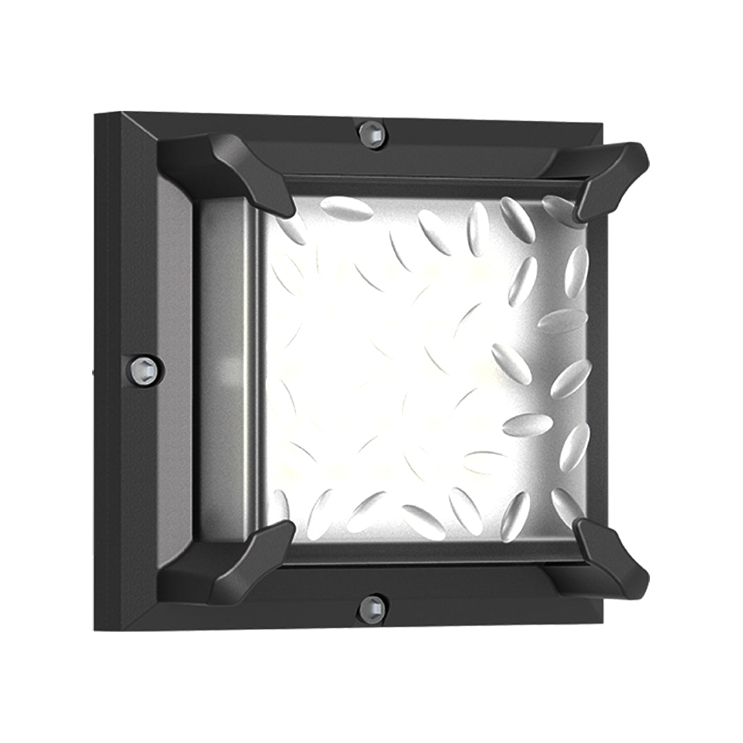 Square Black Waterproof LED Outdoor Wall Light – view 4 | BROKLEN