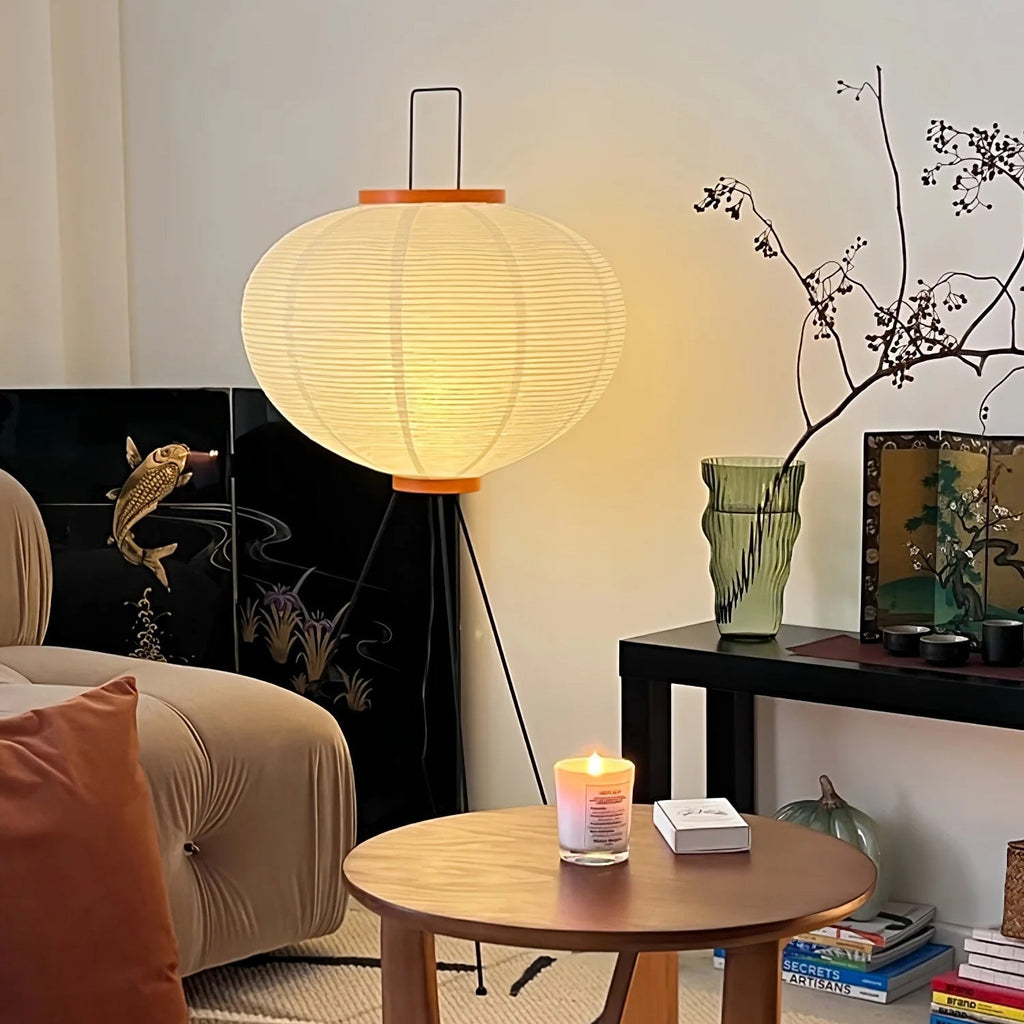 Japanese Rice Paper Floor Lamp – view 2 | BROKLEN