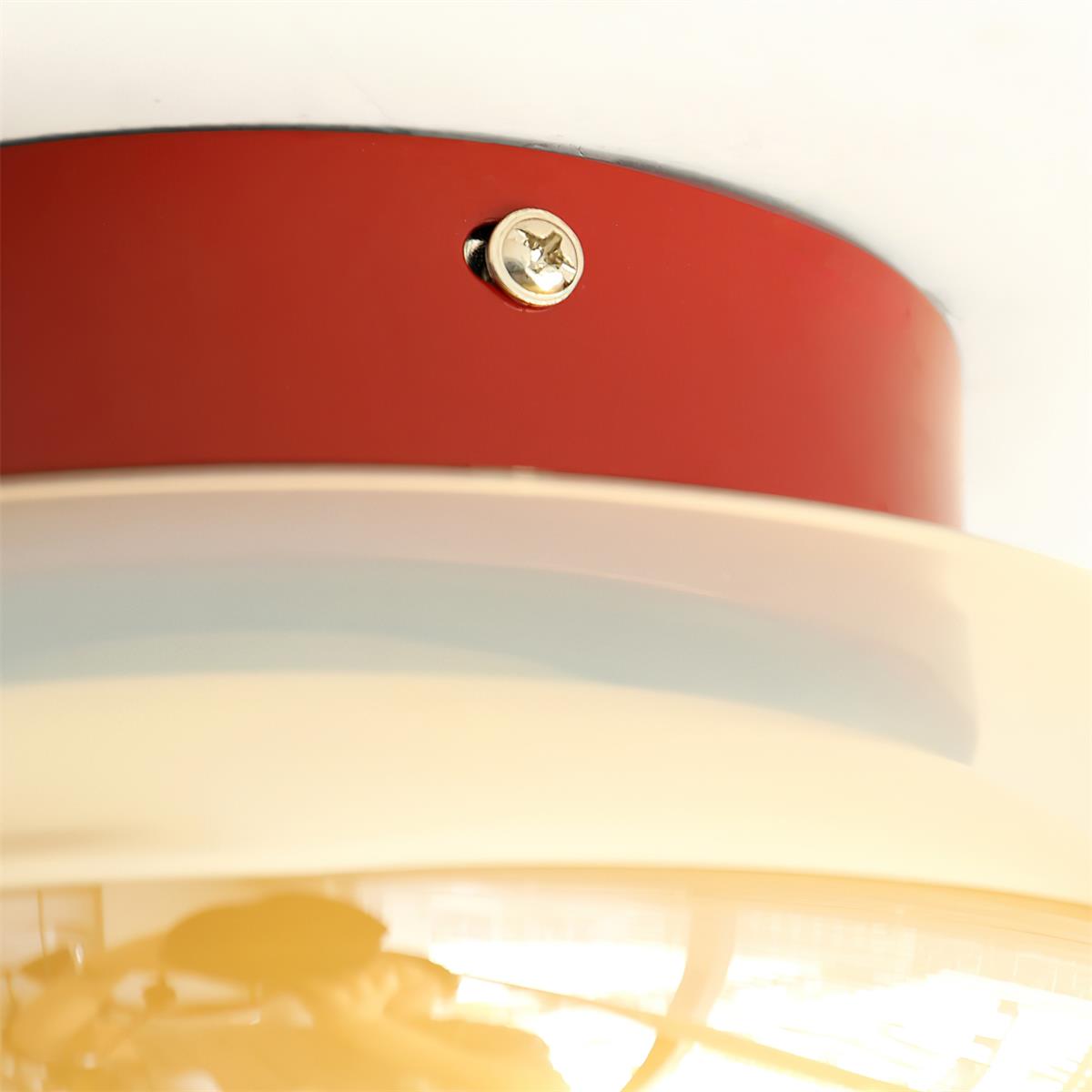 Retro Glass Flush Mount Ceiling Light – view 9 | BROKLEN