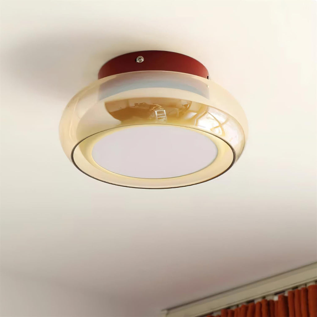 Retro Glass Flush Mount Ceiling Light – view 5 | BROKLEN