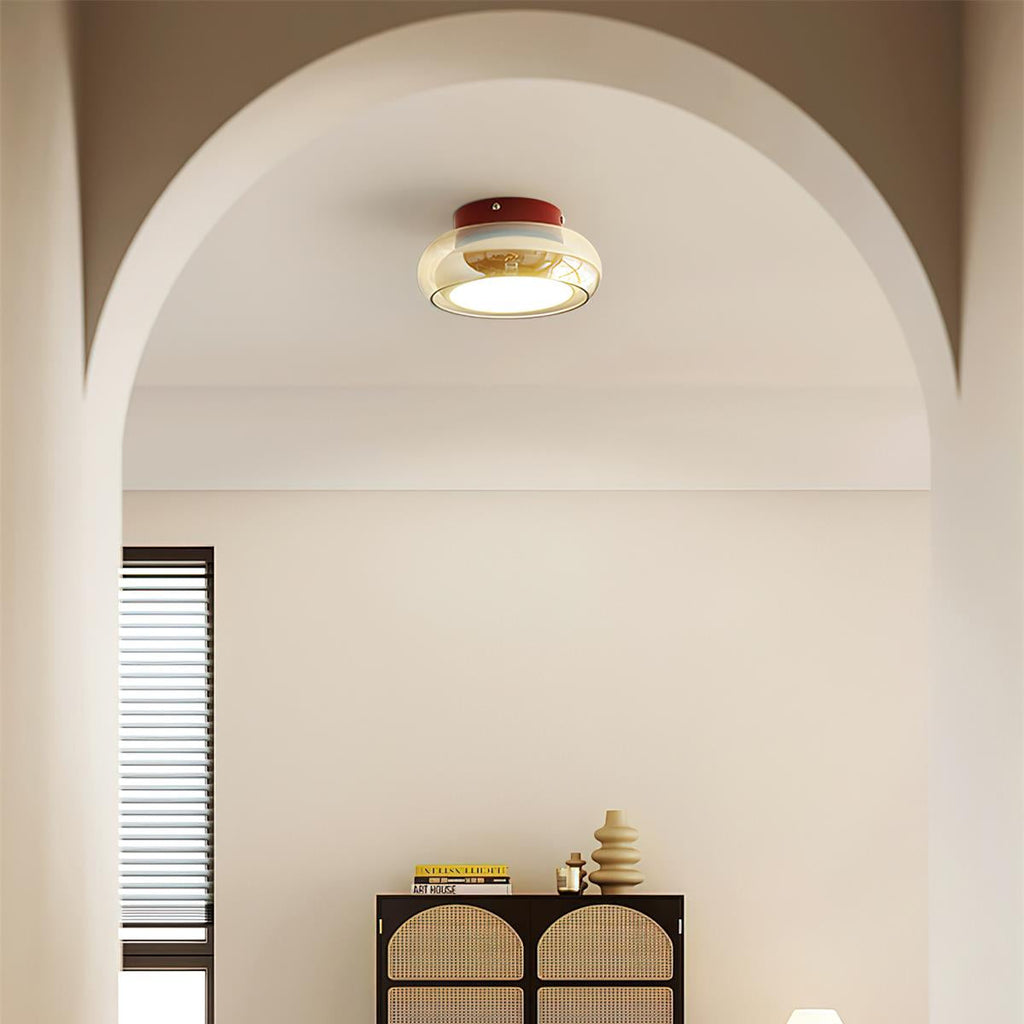Retro Glass Flush Mount Ceiling Light – view 3 | BROKLEN