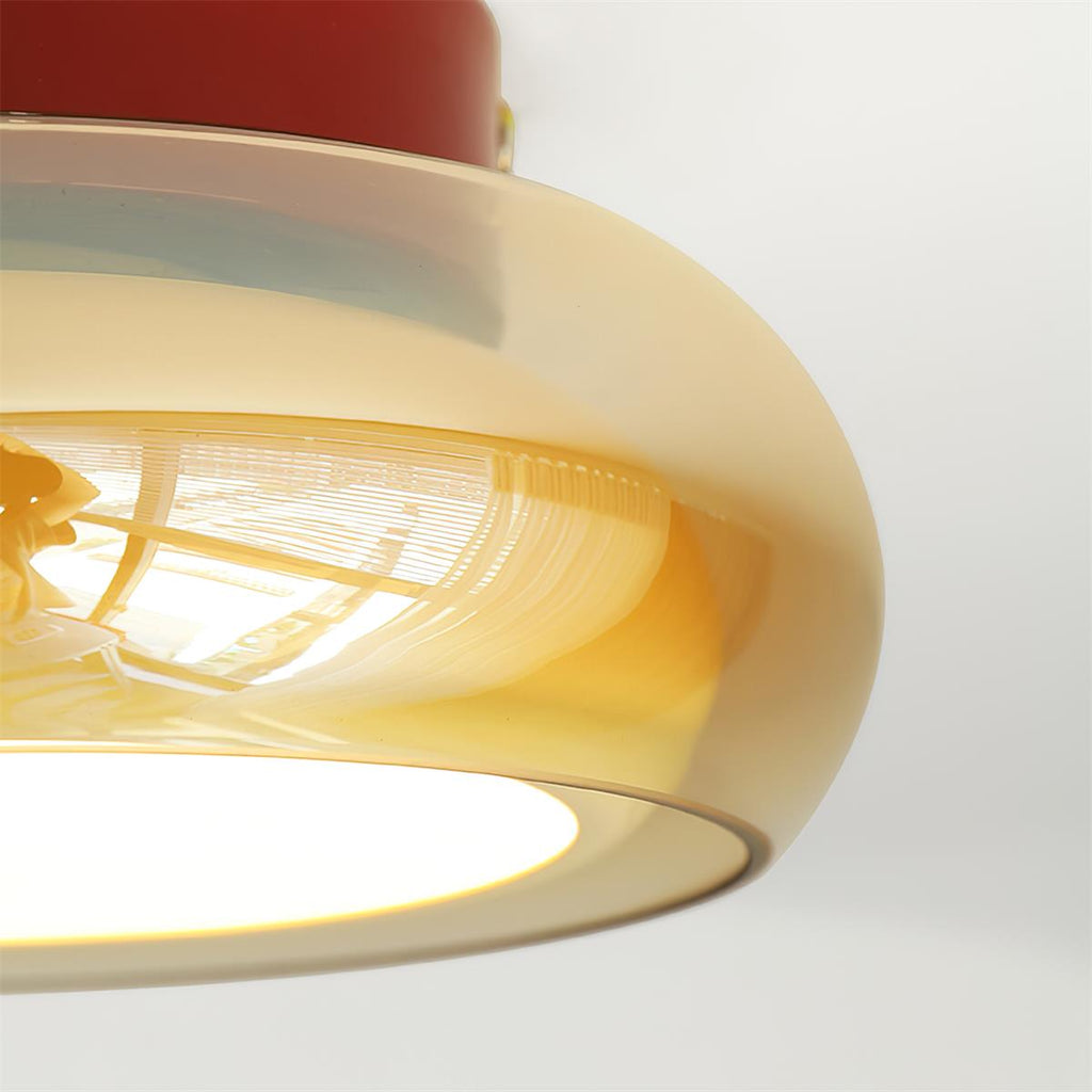 Retro Glass Flush Mount Ceiling Light – view 11 | BROKLEN
