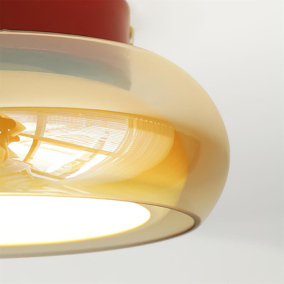 Retro Glass Flush Mount Ceiling Light – view 11 | BROKLEN