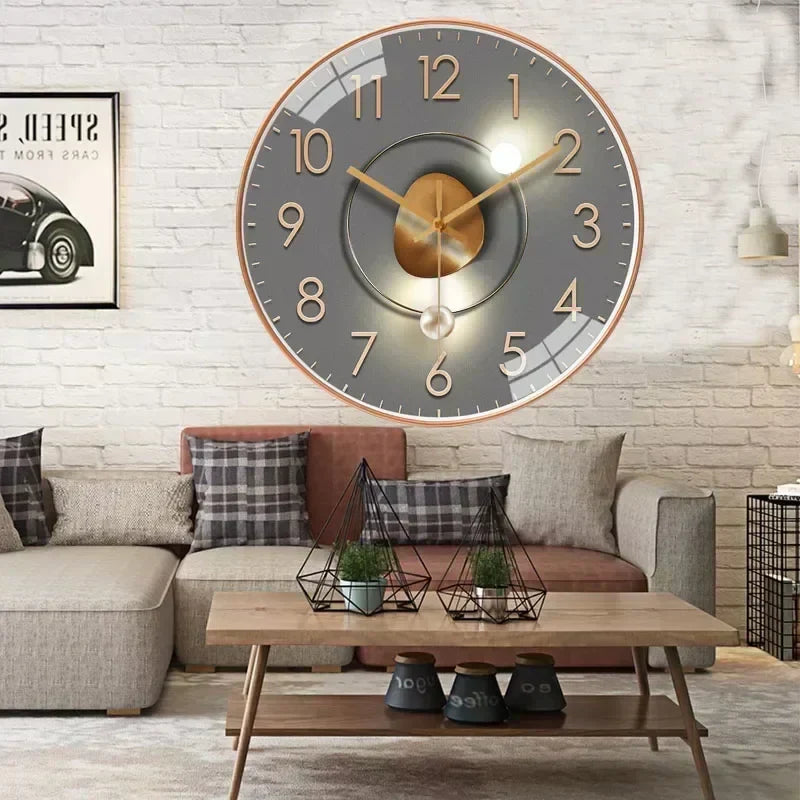 Modern Silent Wall Clock – view 2 | BROKLEN