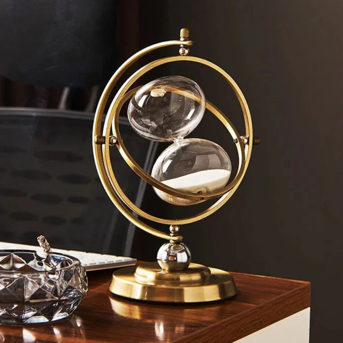 Luxury Hourglass Sand Timer with Metal Frame – view 8 | BROKLEN