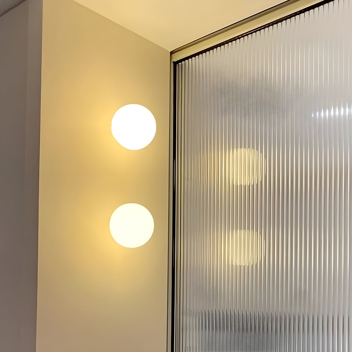 Frosted Glass Globe Wall Lamp – view 4 | BROKLEN