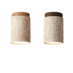 Travertine and Wood Ceiling Spotlight, Ø 12 cm – view 23 | BROKLEN
