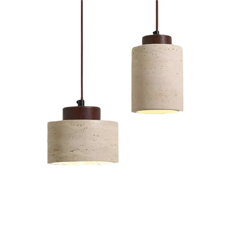 Minimalist Nordic Travertine Pendant Light – view 2 | BROKLEN