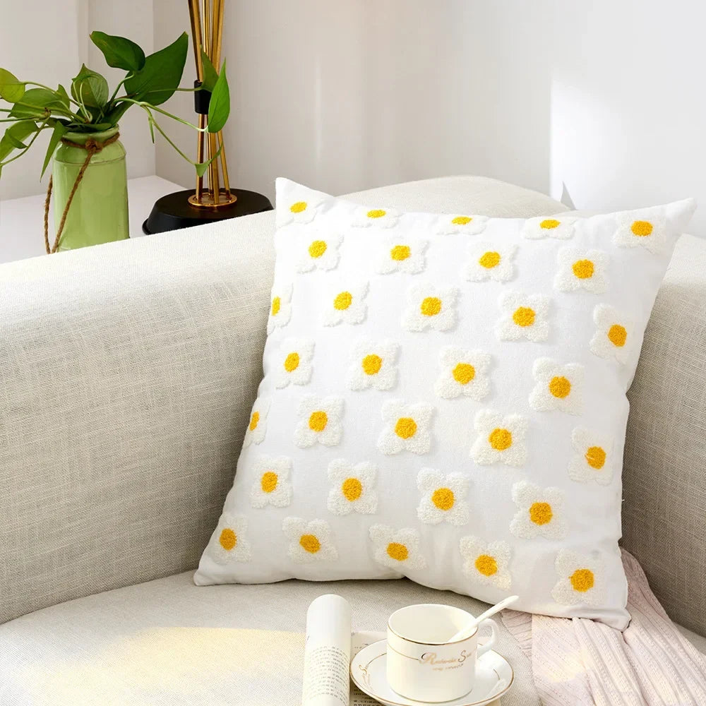 Embroidered Floral Throw Pillow Cover – view 15 | BROKLEN