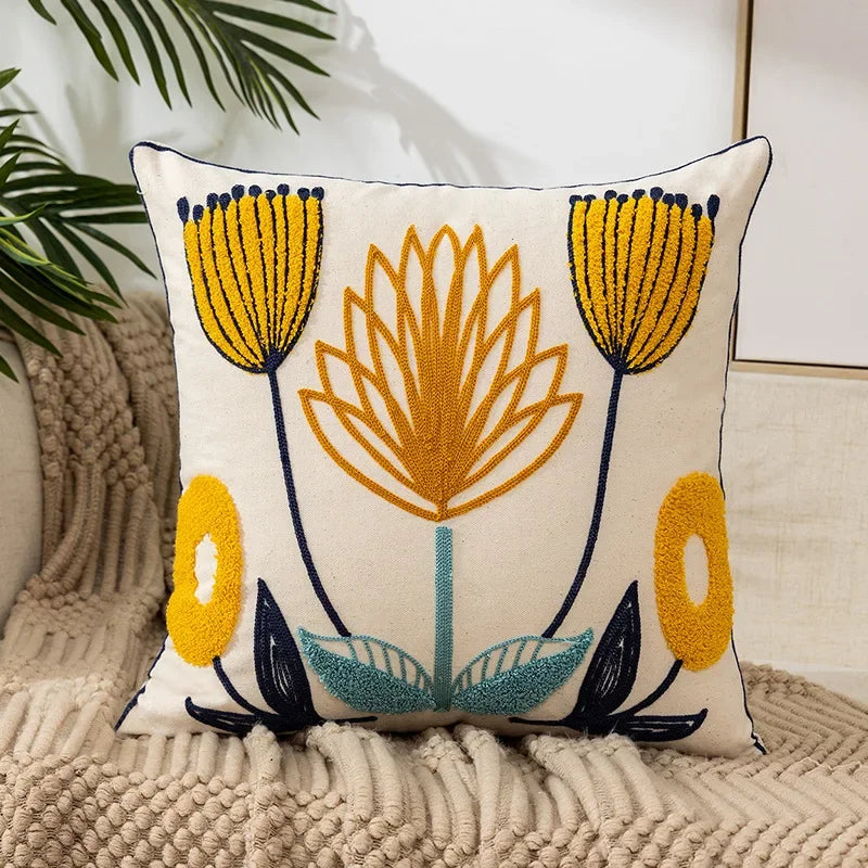 Embroidered Floral Throw Pillow Cover – view 25 | BROKLEN